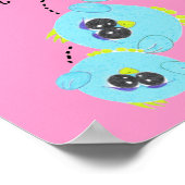 Cute Nursery Room Bird ポスター (角)