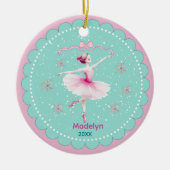 Cute Nutcracker ballerina sugar plum fairy セラミックオーナメント (正面)