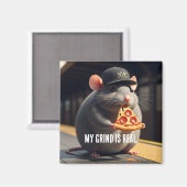 Cute NYC Pizza Rat Subway Legend Magnet マグネット (正面/裏面)