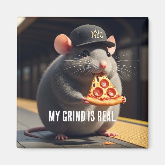 Cute NYC Pizza Rat Subway Legend Magnet マグネット (正面)