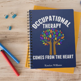 Cute Occupational Therapy Tree Blue Personalized ノートブック