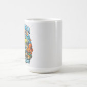 Cute Ocean Adventure Humor, Funny Sloth Diving art コーヒーマグカップ (中央)