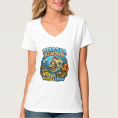 Cute Ocean Adventure Humor, Funny Sloth Diving art Tシャツ (正面)