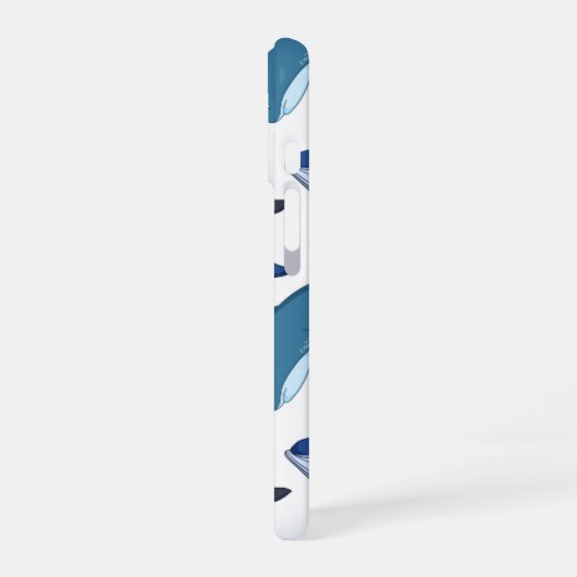 Cute Ocean Animals Pattern Phone Case iPhone 16ケース (左側面)