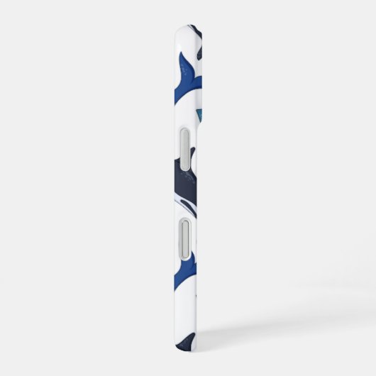 Cute Ocean Animals Pattern Phone Case iPhone 16ケース (右側面)