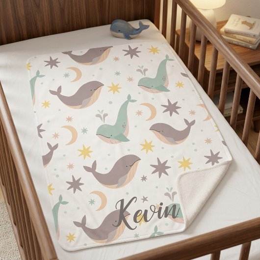 Cute Ocean Animals Personalized Blanket シェルパブランケット