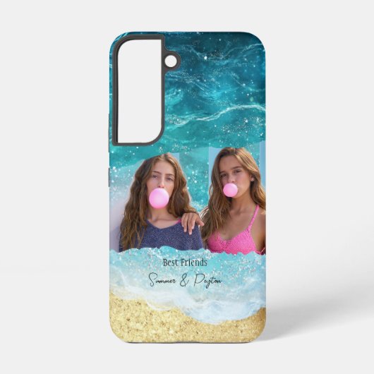 Cute Ocean/Beach Besties Custom Photo Samsung Galaxyケース (裏面)