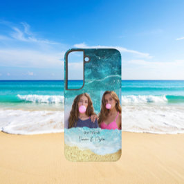 Cute Ocean/Beach Besties Custom Photo Samsung Galaxy S22ケース