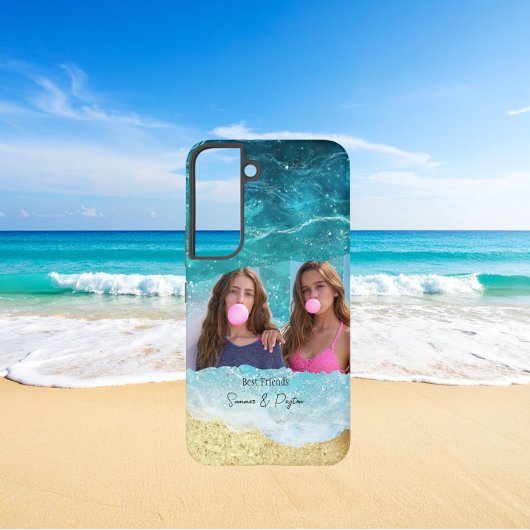Cute Ocean/Beach Besties Custom Photo Samsung Galaxyケース