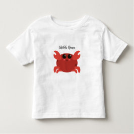 Cute Ocean Crab with Custom Name トドラーTシャツ