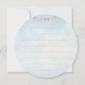 Cute Ocean Seahorse Flags Children Card 招待状 (裏面)