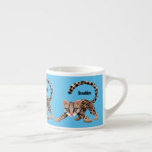 Cute ocelot cartoon illustration エスプレッソカップ (右)