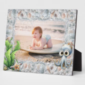 Cute Octopus and Seashells Child's Photo Frame フォトプラーク (側面)