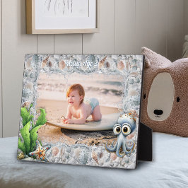 Cute Octopus and Seashells Child's Photo Frame フォトプラーク