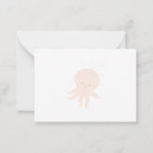 Cute Octopus Cartoon Custom Just a Note ノートカード (裏面)