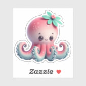 Cute Octopus Custom-Cut Vinyl Stickers シール (シート)