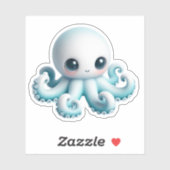 Cute Octopus Custom-Cut Vinyl Stickers シール (シート)