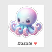 Cute Octopus Custom-Cut Vinyl Stickers シール (シート)