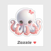 Cute Octopus Custom-Cut Vinyl Stickers シール (シート)