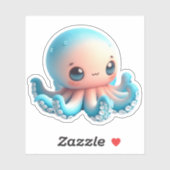 Cute Octopus Custom-Cut Vinyl Stickers シール (シート)