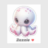 Cute Octopus Custom-Cut Vinyl Stickers シール (シート)