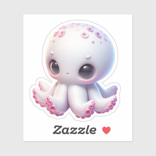Cute Octopus Custom-Cut Vinyl Stickers シール (シート)