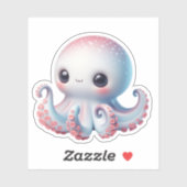 Cute Octopus Custom-Cut Vinyl Stickers シール (シート)