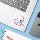 Cute Octopus Custom-Cut Vinyl Stickers シール (ノートパソコンとiPhone)