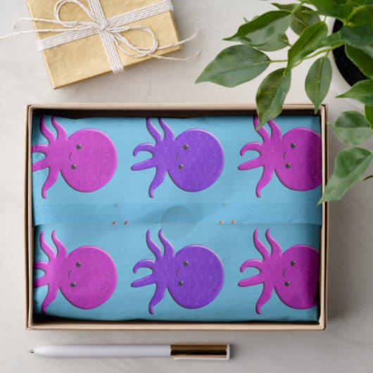 Cute Octopus Drawings Cuistom 薄葉紙 (ギフト)