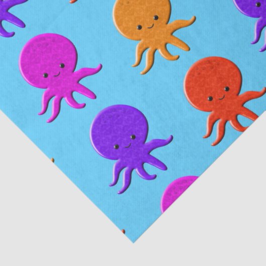 Cute Octopus Drawings Cuistom 薄葉紙 (詳細)