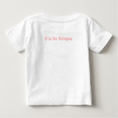 Cute Octopus Kids T-Shirt | O is for Octopus Alpha ベビーTシャツ (裏面)