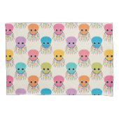 Cute Octopus Pattern on Cream 枕カバー (正面)