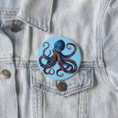 Cute Octopus Pin - Custom Button Badge Gift 缶バッジ (インサイチュ)