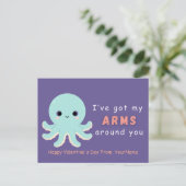Cute Octopus Valentine Pun Card シーズンポストカード (スタンド正面)