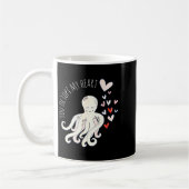 Cute Octopus, You Octo My Heart, Valentine  コーヒーマグカップ (左)