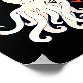 Cute Octopus, You Octo My Heart, Valentine  ポスター (角)
