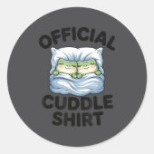 Cute Official Cuddle Frogs Cozy ラウンドシール (正面)