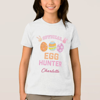 Cute Official Egg Hunter Easter Kids Name トライブレンドTシャツ