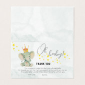 Cute Oh Baby Gender Neutral Elephant Thank You (外部フラット)