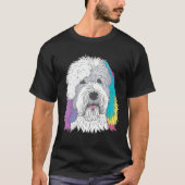 Cute Old English Sheepdog Dog on Bobtail  2 Tシャツ (正面)