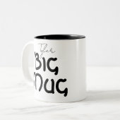 Cute One Huge Mug Custom Name Novelty Jumbo ツートーンマグカップ (正面左)