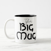 Cute One Huge Mug Custom Name Novelty Jumbo ツートーンマグカップ (左)