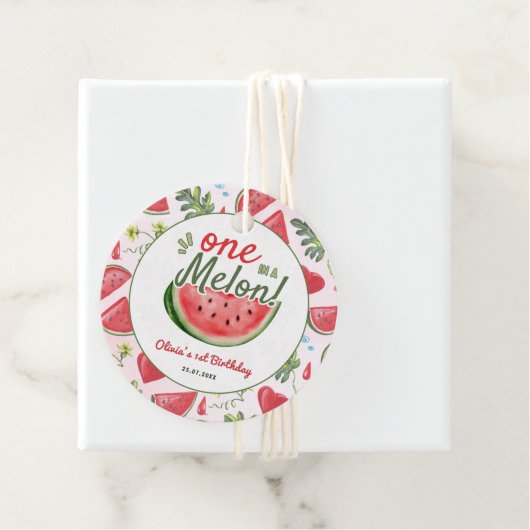 Cute One In A Melon Birthday Party フェイバータグ (インサイチュ)