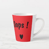Cute “Oops!” Teddy Bear Mug –Funny&Adorable Kawaii カフェラテマグ (右)