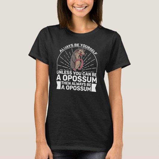 Cute Opossum生物学者の野生生物生物学はこう言う Tシャツ (正面)