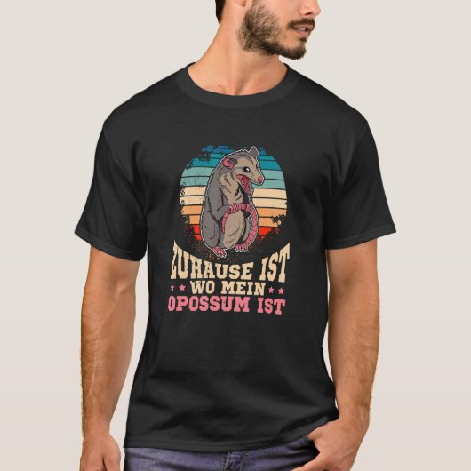 Cute Opossum生物学者の野生生物生物学はこう言う Tシャツ (正面)