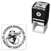 Cute Opossum on Branch #2 Name Return Address セルフインキングスタンプ (インサイチュ)