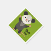 Cute Opossum “Party Time” スタンダードカクテルナプキン (角)