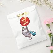 Cute Opossum Thanks For Coming! Party Red Balloon フェイバーバッグ (封をした状態)