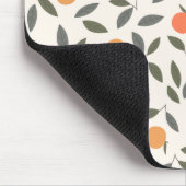 Cute Orange and Leaves Pattern マウスパッド (コーナー)